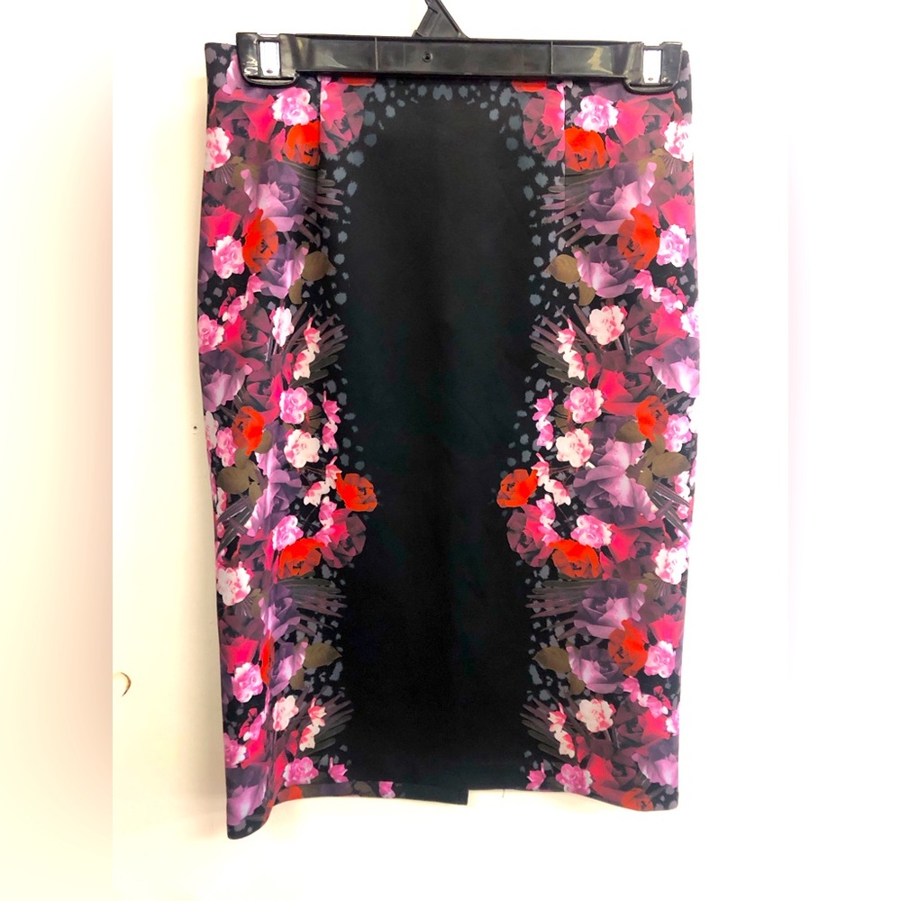 GUESS LOS ANGELES FLORAL PRINT-KNEE LENGH HIGH WAIST SKIRT